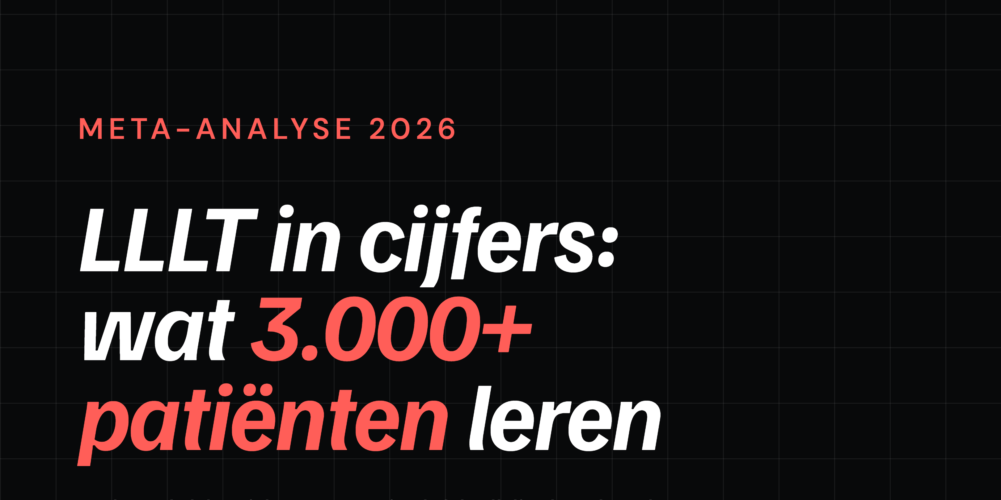 De Meta-Analyse cijfers: Wat 3.000+ patiënten ons leren over lasertherapie in 2026