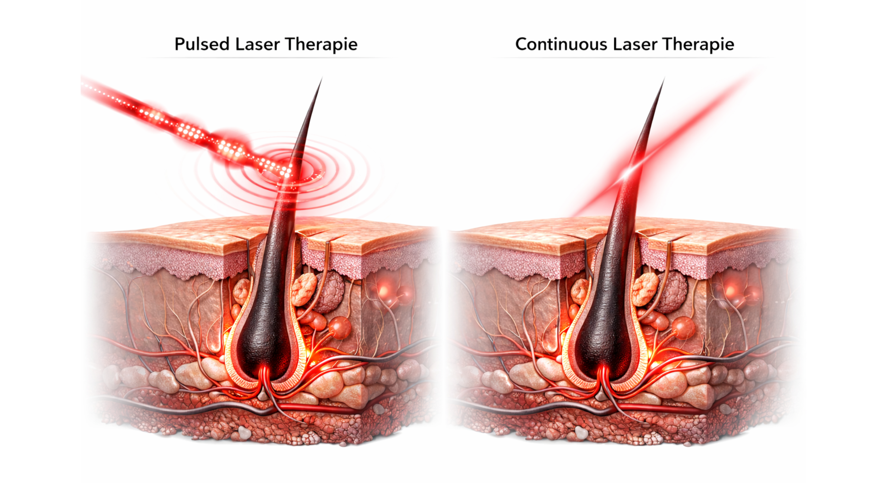 Pulserend licht of continu laserlicht: wat is beter voor de haarwortel?