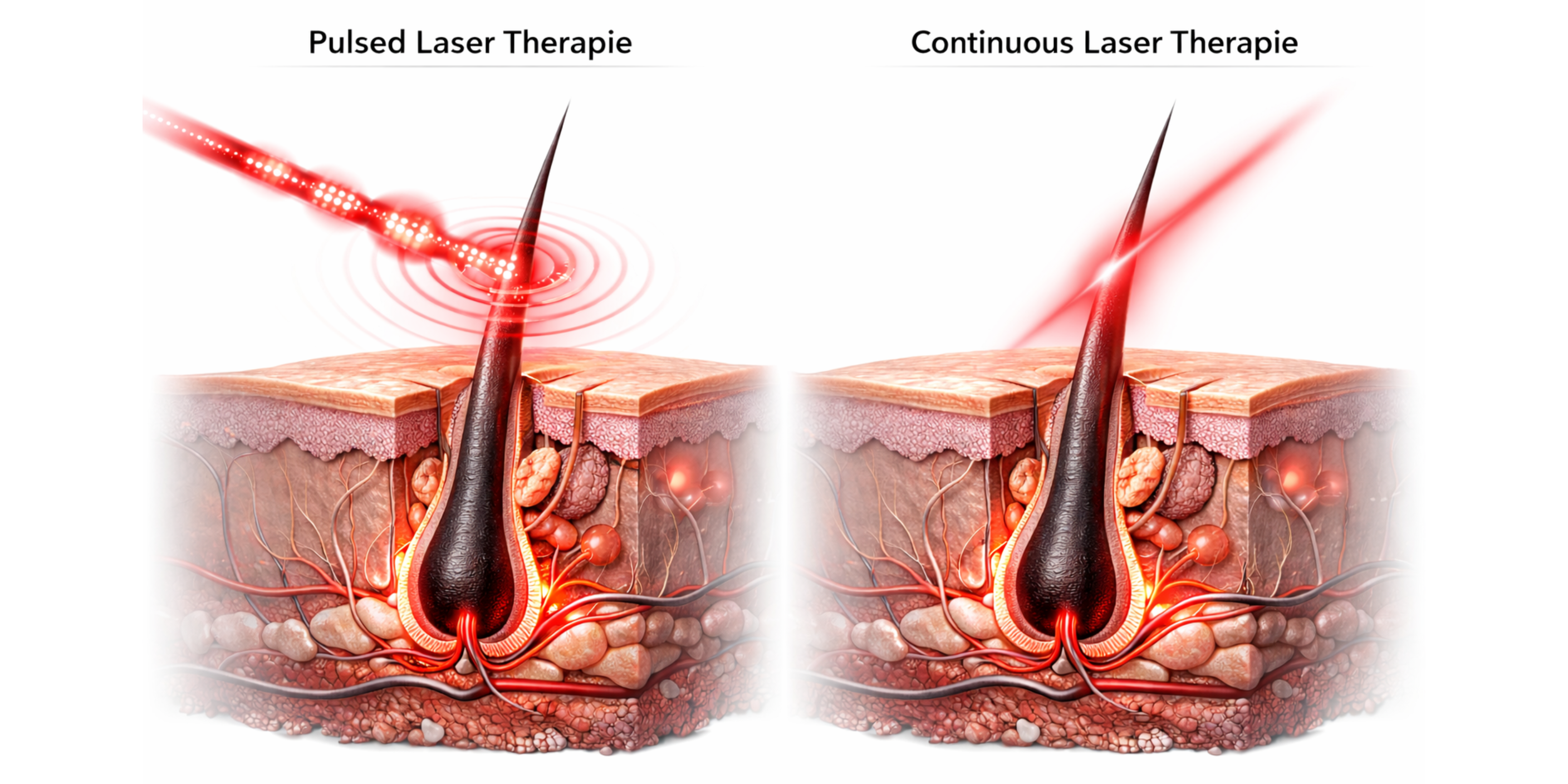 Pulserend licht of continu laserlicht: wat is beter voor de haarwortel?